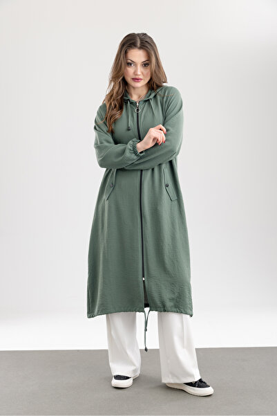 TUĞBA ERGÜL Γυναικείο καπέλο με κουκούλα και λεπτομέρεια με φερμουάρ