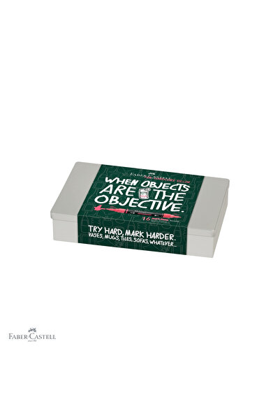 Faber Castell Set de 16 markere acrilice Faber-Castell Multimark, cu vârf dub...