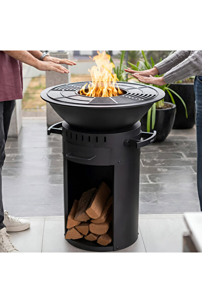 PALU Döküm Ateş Çukuru Barbekü | Kömürlü BBQ Grill, Bahçe & Teras Şömine, Büy...
