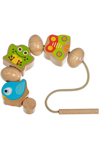 BAYBEE Wooden Bead Threading Toy for Kids | Montessori Lacing Beads, Fine Mot...