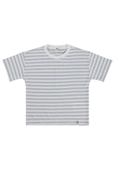 Civil Boys Μπλουζάκι Ζακάρ Ριγέ για Ηλικίες 10-13 ετών - Μπλε