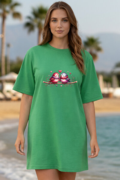 Pink Sky Rochie tricou cu mânecă scurtă și decolteu rotund pentru femei de mă...