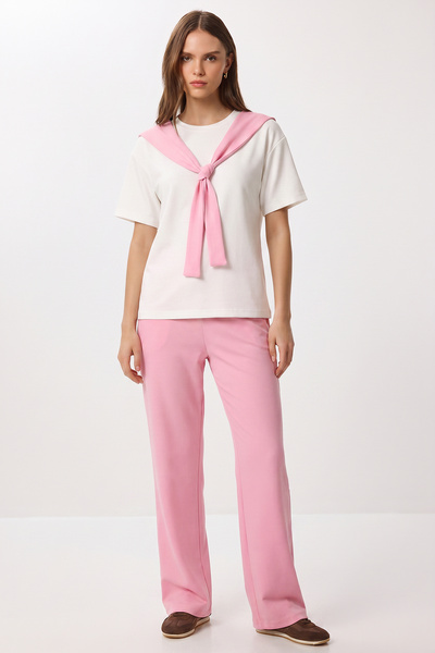 Lovelyİstanbul Σετ μοντάζ με λεπτομέρεια δεσίματος στο κάτω μέρος LNT0029 ΕΚΡ...