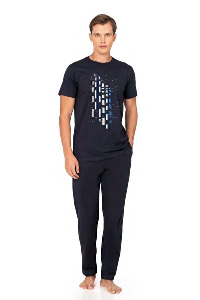 Pierre Cardin Ανδρικό σετ πιτζάμες από 100% βαμβακερό χτενισμένο βαμβάκι, με ...