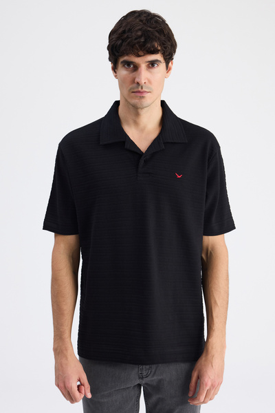 D'S Damat Ds Damat Μαύρο Απλό T-Shirt σε Κανονική Γραμμή