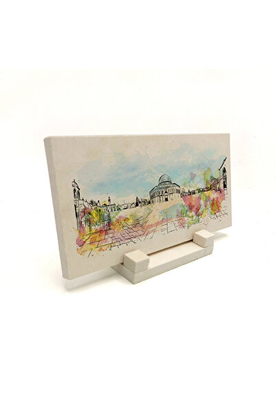 Sadrazam Πέτρινη βάση επιτραπέζιου υπολογιστή με εκτύπωση Ιερουσαλήμ 10x20 DR...