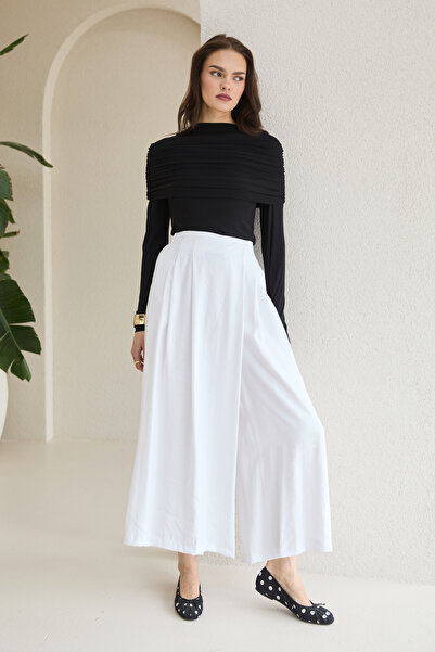 Melike Tatar Παντελόνι με φαρδιά μπατζάκια 32-2774