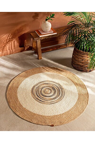 Madame Coco Janvry Runder Teppich - Beige/Creme - 120 cm