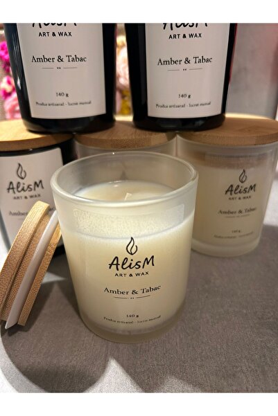 AlisM Art&Wax Lumanare Parfumata - Amber & Tabac (Satin)