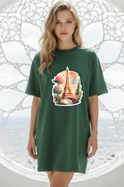 Pink Sky Γυναικείο μπλουζάκι με κοντό μανίκι και λαιμόκοψη, μεγάλο μέγεθος, ν...