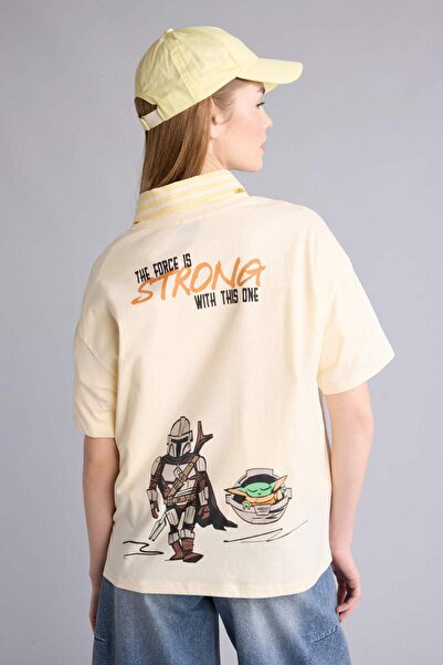 DeFacto Μπλουζάκι Star Wars με στάμπα στην πλάτη, μεγάλου μεγέθους H0268AX26SM