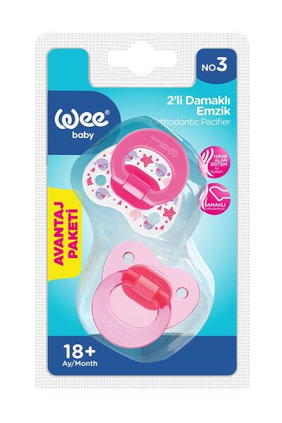 Wee Baby 2’li Damaklı Emzik No:3 - Pembe