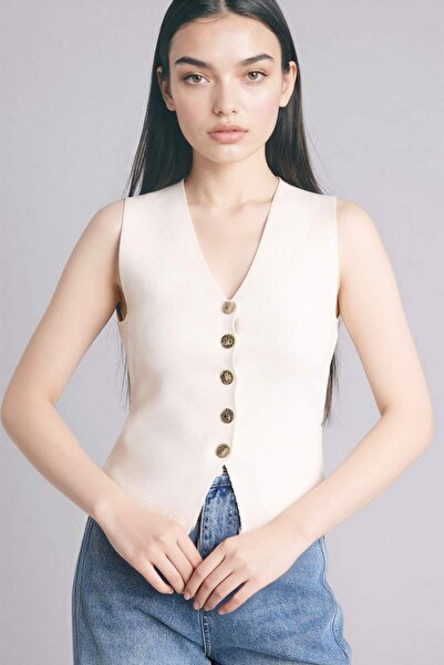 DeFacto Εφαρμοστό πλεκτό γιλέκο με λαιμόκοψη V G5223AX26SM