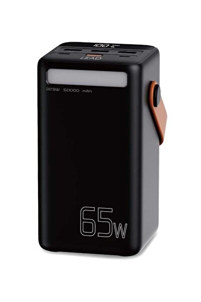 LEAD باور بانك، JP296-50000mAh، 65 واط، 2 منفذ Type-C، أسود