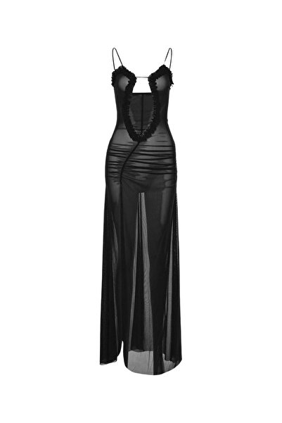 Noire Black Sheer Siyah Şeffaf Elbise