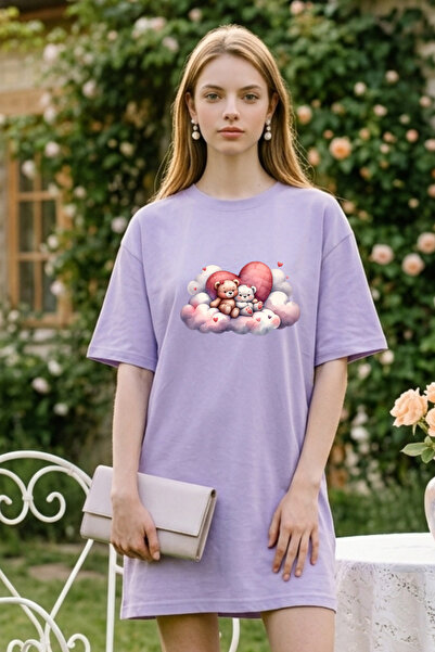 Pink Sky Γυναικείο μπλουζάκι με κοντό μανίκι και λαιμόκοψη, μεγάλο μέγεθος, ν...