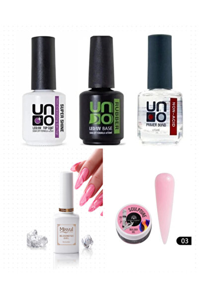 Fontenay Kalıcı Oje Set 1 ( Top + Base Coat + Primer 12ml) + Blooming Jel 15m...