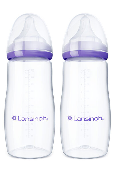 Lansinoh 2 X 330 ml Biberon ve NaturalWave® Biberon Emziği (6 Ay+)