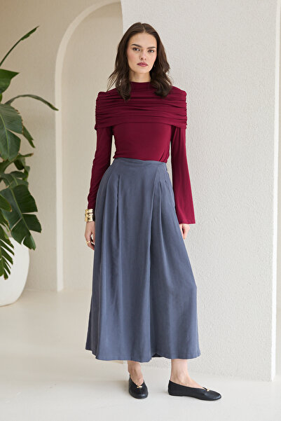 Melike Tatar Παντελόνι με φαρδιά μπατζάκια 32-2774