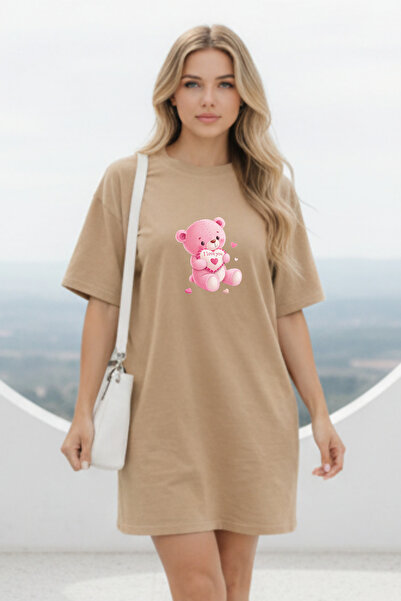 Pink Sky Γυναικείο μπλουζάκι με κοντό μανίκι και λαιμόκοψη, μεγάλο μέγεθος, ν...