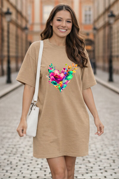 Pink Sky Γυναικείο μπλουζάκι με κοντό μανίκι και λαιμόκοψη, μεγάλο μέγεθος, ν...