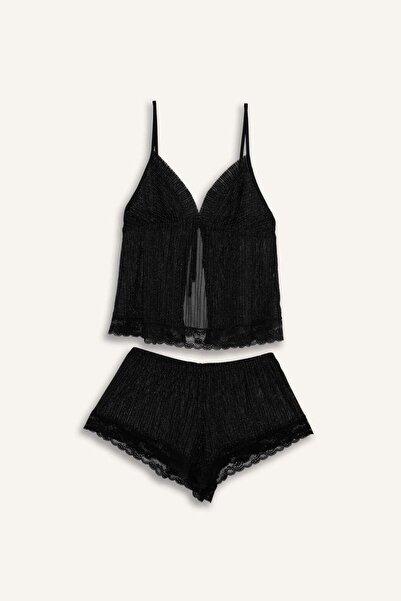 DeFacto Κανονική Εφαρμογή Σετ Σιφόν 2 τεμαχίων με Τιράντες H8347AX26SM