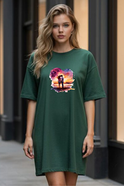 Pink Sky Γυναικείο μπλουζάκι με κοντό μανίκι και λαιμόκοψη, μεγάλο μέγεθος, ν...