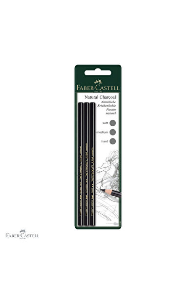 Faber Castell Set de 3 creioane de cărbune Faber-Castell Pitt Monochrome, gra...