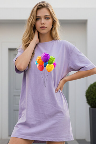 Pink Sky Γυναικείο μπλουζάκι με κοντό μανίκι και λαιμόκοψη, μεγάλο μέγεθος, ν...