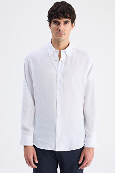 D'S Damat Πουκάμισο Ds Damat Comfort Λευκό Απλό