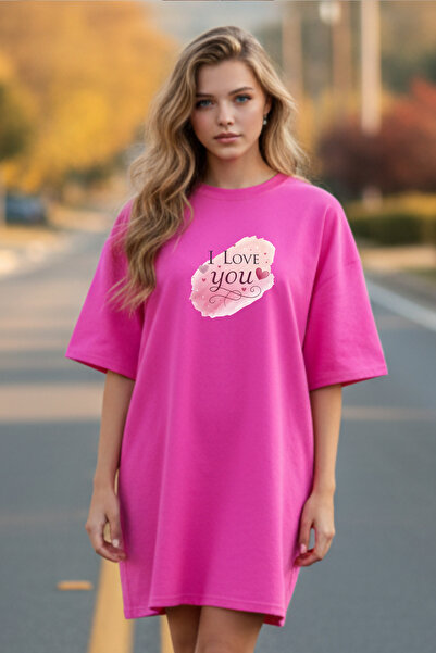 Pink Sky Γυναικείο μπλουζάκι με κοντό μανίκι και λαιμόκοψη, μεγάλο μέγεθος, ν...