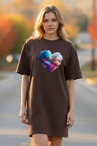 Pink Sky Γυναικείο μπλουζάκι με κοντό μανίκι και λαιμόκοψη, μεγάλο μέγεθος, ν...