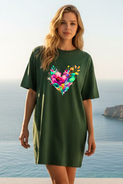 Pink Sky Γυναικείο μπλουζάκι με κοντό μανίκι και λαιμόκοψη, μεγάλο μέγεθος, ν...