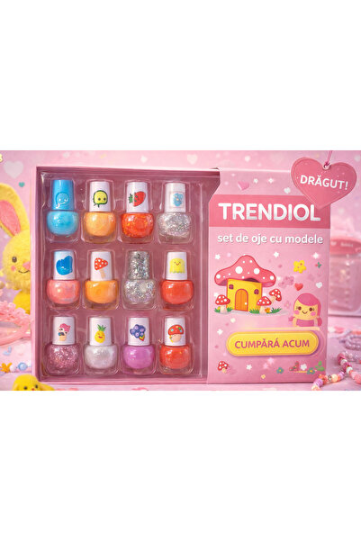 MISS FON Σετ 12 παιδικών βερνικιών νυχιών που αφαιρούνται με νερό