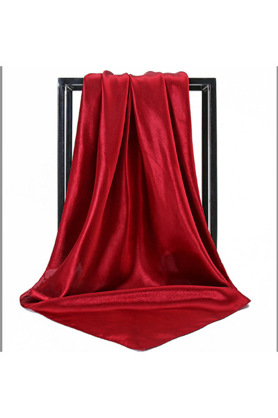 Deserto Fashion Pure Color Shiny Polyester Satin Scarf - Vibrant Shades with ...