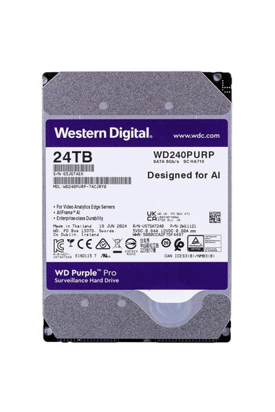 WESTERN DIGITAL Purple Pro 24TB, SATA3, 521MB, 3.5inch