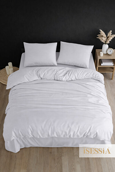 Isessia Σετ Παπλωματοθήκη από Βαμβακερό Σατέν Mood με Διπλά Σεντόνια |   200 ...