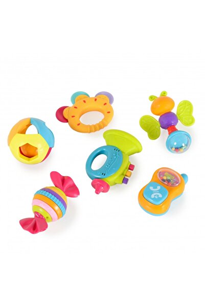 Hola Set 6 jucarii zornaitoare pentru bebelusi Rocking Rattles