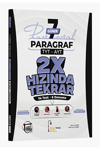 Ders Platosu Edebiyat Sokağı TYT AYT Paragraf Ders Platosu 7 Günde 2X Hızında...