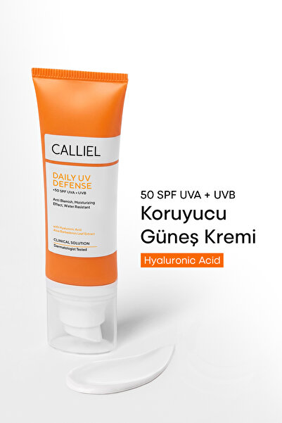 CALLİEL SPF 50 Tüm Ciltler, Yüksek Koruma ve Nemlendirici Etkili Leke Karşıtı Güneş Kremi 80 ML