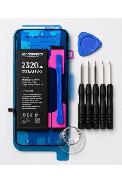 evergo İPHONE 6G GÜÇLENDİRİLMİŞ (2320 MAH) UYUMLU MUCİZE BATARYA