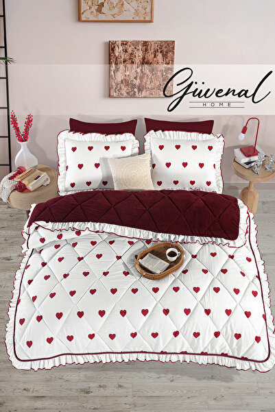 Güvenal Σετ παπλωμάτων Serenity Frilly Wellsoft διπλής όψης με διπλό μαξιλαρο...