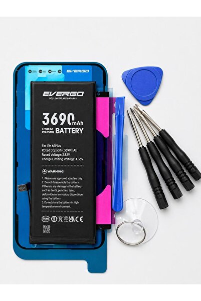 evergo İPHONE 6S PLUS UYUMLU GÜÇLENDİRİLMİŞ (3690 MAH) MUCİZE BATARYA