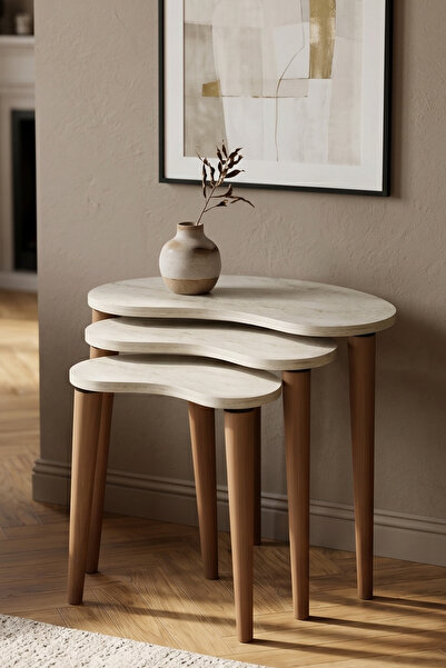 Monte Sehpa Bean 3'lü Zigon Sehpa