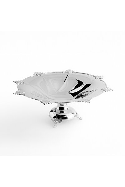 Lucky Art Decorative Embroidered Edged Stainless Steel Presentation Stand 30 cm