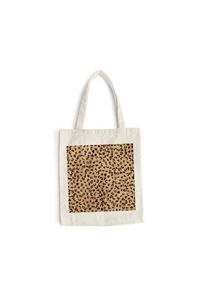 Intelli Cotton shopping bag with long handles, Animal Printed Pattern, 38×42 ...