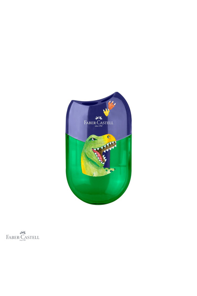 Faber Castell Ascuțitoare dublă cu recipient Faber-Castell, design dinozaur, ...