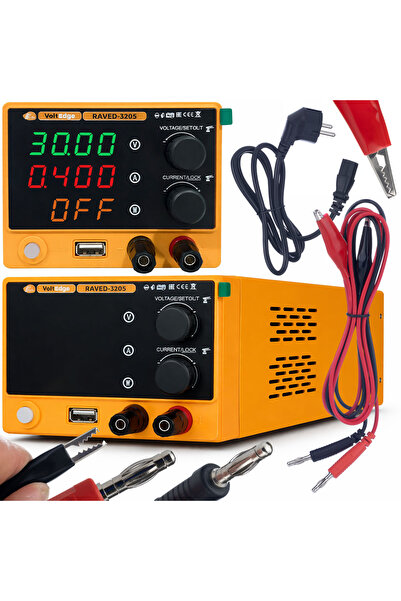 Rosfix VoltEdge RAVED-3205 – Sursă de alimentare DC 0-32V 0-5A |   USB QC 18W