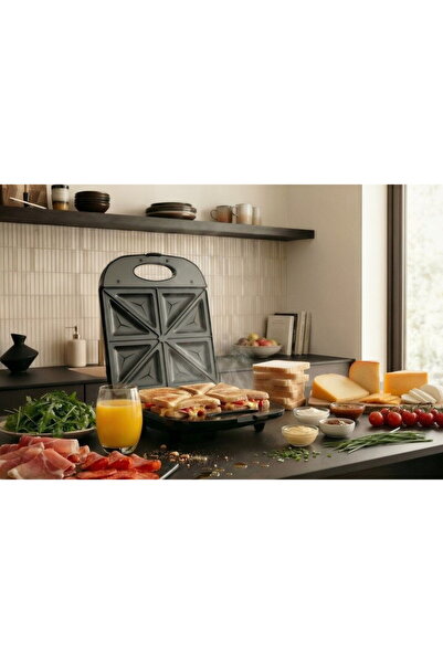 Promis STP 25 XXL sandwich maker, 4 toasts, 1400 W, black