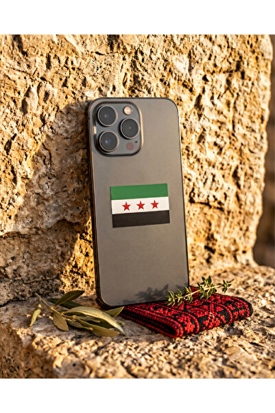 Zaytoon Αυτοκόλλητο τηλεφώνου με σημαία Συρίας – Τρισδιάστατο μεταλλικό σχέδι...